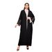 Verve Women's New Muslim Fashion Cardigan Dubai Arab Robe Batwing Sleeve Elegant Dress_ecoleips.com
