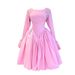 Women's Clothing autumn new style elegant round neck long sleeve tie rope high waist A line dress_ecoleips.com