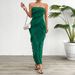 Diyun Women's 2025 Spring/Summer Sexy Bag Hip Solid Color Slimming Skincare Dress_ecoleips.com