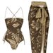 Women's Elegant Two-Piece Swimsuit Set American Style Beach Dress High-End Design_ecoleips.com