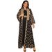 Verve AB416 Abaya Women Clothing Dubai Muslim Embroidery Cardigan Vest Set Skirt_ecoleips.com