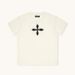 Women's Loose Fit Cross Graphic Tee, Gothic Streetwear Oversized T-Shirt, Casual Short Sleeve Top For Everyday & Street Style_ecoleips.com