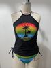 Yilin 2023 Women's Conservative Print Bikini European American Style Colorful Two Piece Swimsuit Biki_ecoleips.com