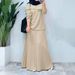 ZANZEA Muslim Womens Modest Skirt Suits Hijabs Long Sleeve Color-Block Blouse & Pleated Maxi Skirt 2 Pieces Sets Ramadan Outfits_ecoleips.com
