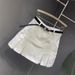 Women's Korean Style High-Waisted Pleated Mini Skirt Washed Cotton White Denim Bodycon Anti-Exposure Spring/Summer New Arrival_ecoleips.com