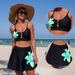 Women’s Bikini Set – High Elasticity & Quick-Dry, Floral Print, S/M/L/XL (Pink/Blue/Green, No Underwire)_ecoleips.com