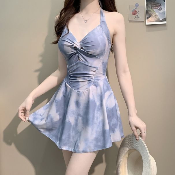 Women's Clothing Pure Sexy One Piece Swimsuit New Style Slimming Flattering Long Sleeves_ecoleips.com