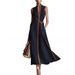 2026 Summer New Stand-up Collar Sleeveless Casual Contrasting Loose Dress_ecoleips.com