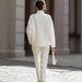Fashionable Urban Commuter Women's Clothing Set With Pocket Top And Pants_ecoleips.com