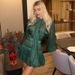 European And American Women's 2025 New Fashion Bow Lace-up Top High Waist Pleated Skirt Casual Suit_ecoleips.com