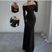 Sexy Cross-Back Bodycon Dress – Long Sleeve Wrap Front Bandage Midi Dress (Black/White, S-XL)_ecoleips.com