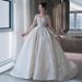 Elegant Strapless Wedding Dress – French-Inspired Vintage Lace Gown With Detachable Train, Plus Size & Petite Friendly, Romantic Boho Bridal Gown_ecoleips.com