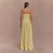 2025 European And American Cross-Border Summer Women's Solid Color Sleeveless Backless Slim Fit Ruched Tube Long Dress_ecoleips.com