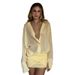Women's Sexy Lapel Bodycon Tie Belt Shirtdress – Elegant Office Party Mini Gown 2026_ecoleips.com