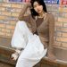 AC433 Autumn New Long-Sleeve Blouse Buttoned T-Shirt Tight-Fitting Cropped Knit Cardigan Korean Style Gtle Top For_ecoleips.com