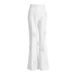 Women's Clothing High Waist Flared Trousers Elegant Floral Print Women's Suit Set - Blazer & High-Waisted Flare Pants (White/Pink/Black)_ecoleips.com