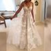 Elegant Off-Shoulder Deep V-Neck Lace Wedding Dress With Slim Fit & Cathedral Train – Available In White & Ivory_ecoleips.com