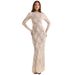 Women's Clothing Elegant Square Neck Fishtail Lace Dress – Halter Sleeves & Pleated Bustier For A Flattering Fit_ecoleips.com