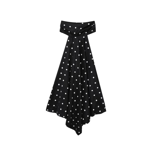 Aria Basics Aria Basics Cross-border European American Women's Fashion INS Popular Retro Black And White Polka Dot Sleeveless Tank Top_ecoleips.com