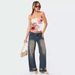 Women's Clothing new street fashion positioning printing sexy navel baring chest wrap _ecoleips.com