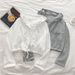cotton Spring And Autumn Korean Style New Casual Hooded Drawstring Short Thin Long-sleeve T-shirt_ecoleips.com