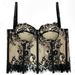 Women’s Clothing black lace sexy hollow camisole slim fit vest with padded top for women_ecoleips.com