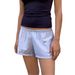 Womens Solid Color/Striped Shorts Elastic Waist Lounge Shorts Casual Summer Short Pants_ecoleips.com