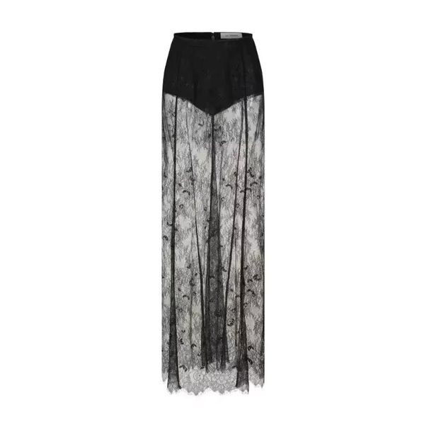 Women's Clothing Elegant Lace High-Waist Maxi Skirt Set - Off Shoulder Crop Top & Flowy Long Dress Two Piece Outfit, Slim Fit Formal/Party_ecoleips.com