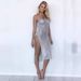 Summer Cro-Border European And American Foreign Trade Women's Bikini Mesh Strap Sleevele Round Neck Fashion Sexy_ecoleips.com