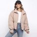 K New Fashion Cotton Coat For Women With Stand-up Collar And Loose Style;_ecoleips.com