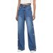 Vintage Wide-Leg Jeans – High-Waisted Relaxed Fit With Washed Denim & Beaded Embellishments_ecoleips.com