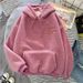 Women's Clothing Fleece Hoodie – Oversized Cozy Pullover With Hood, Soft Sherpa Lining, Trendy Streetwear For Fall & Winter (Apricot, Blue)_ecoleips.com