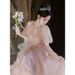 Pink Evening For Women, Light Luxury, Niche Halter Neck Wedding , Banquet High-End Feel, Host Art Exam Performance_ecoleips.com