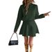 Women's Clothing Elegant Knitted Short Dress For Women Long Sleeved European And American Style Autumn/Winter_ecoleips.com