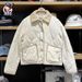 girl Korean Style Embroidered Bear Quilted Jacket For Women, New Autumn Winter Coat With Patchwork And Turn-down Collar,_ecoleips.com