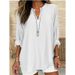 Women's Clothing New V Neck Cotton And Linen Pure Large Size Shirt_ecoleips.com