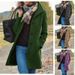 Women's Retro Woolen Coat Medium Length Solid Color Autumn Winter Clothing Relaxed Everyday Wear Comfortable Feshion_ecoleips.com
