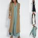 Women's Long Cardigan Jacket Casual Street Style Solid Color Autumn Winter Split Design European American Fashion Top_ecoleips.com