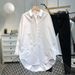Women’s Clothing Cotton white shirt women's long sleeved inner wear fashionable autumn and winter loose casual ladies long sleeved shirt_ecoleips.com
