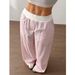 New 2025 Striped Wide Leg Trousers for Women Casual Street Fashion Loose Fit Contrast Color Trendy Bottoms_ecoleips.com