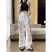 Women's American Style Retro Multi Pocket Patchwork Jeans Fashionable And Stylish Floor Length Pants New Spring Style_ecoleips.com