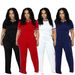Women's Trendy Patchwork Ribbed Color Block Two Piece Set TW825 European And American Spring Summer Fashion Loose Casual_ecoleips.com