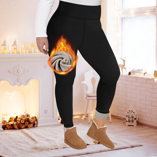 Women's Clothing Velvet Winter Plus Velvet Thickened Large Size Leggings Women's High Waist Abdomen Warm Leggings_ecoleips.com