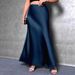 Elegant High-Waisted Satin Fishtail Skirt For Women Solid Color Extra Long Cross-Border Style_ecoleips.com