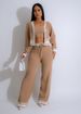 Women’s Clothing autumn and winter new women's striped cardigan knitted casual three piece suit_ecoleips.com