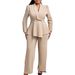 Women's Casual Two-Piece Set – Loose Fit Long Sleeve Top & Straight Leg Pants New Fashion Suit Collar Long Sleeve Top Loose Straight Leg Pants_ecoleips.com