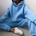 Women's Clothing sweatshirt set solid color casual fashion sports trousers two piece drop shipping_ecoleips.com
