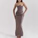 Verve Women's Clothing Fashion Strapless Spring New Sexy Backless Slim Evening Dress Women_ecoleips.com