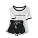 Women's Ice Silk Short Sleeve T-Shirt Breathable Cool Top for Spring Summer Autumn Set with Simple Shorts Inner Layer_ecoleips.com