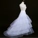 White Petticoat Slip With Double Hoops & Triple Layers For Wedding Dresses, Ball Gowns, And Lolita Fashion – Elegant Bustle & Train Support_ecoleips.com